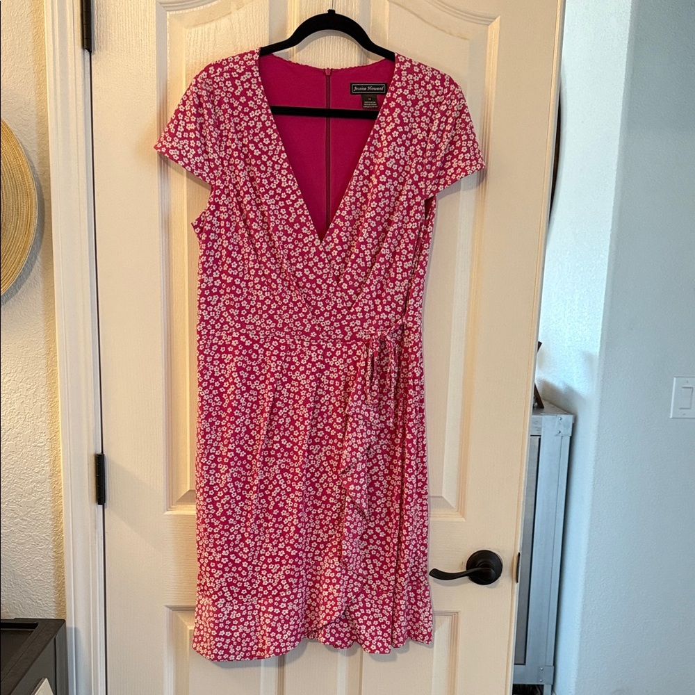 Jessica Howard floral print faux-wrap dress